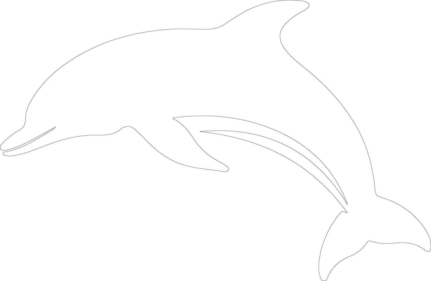 porpoise outline silhouette vector