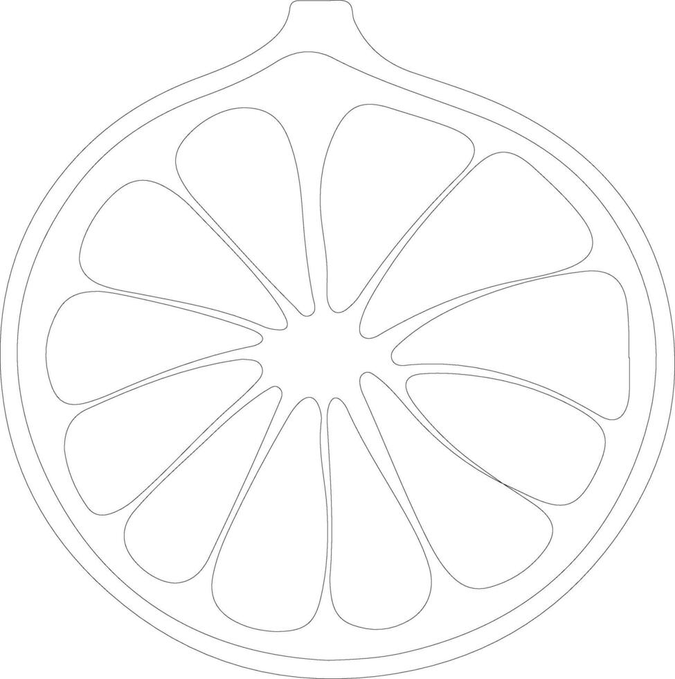 grapefruit  outline silhouette vector
