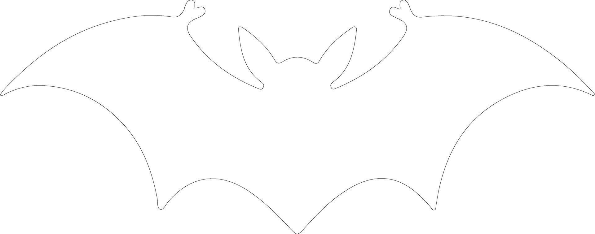 fruit bat    outline silhouette vector