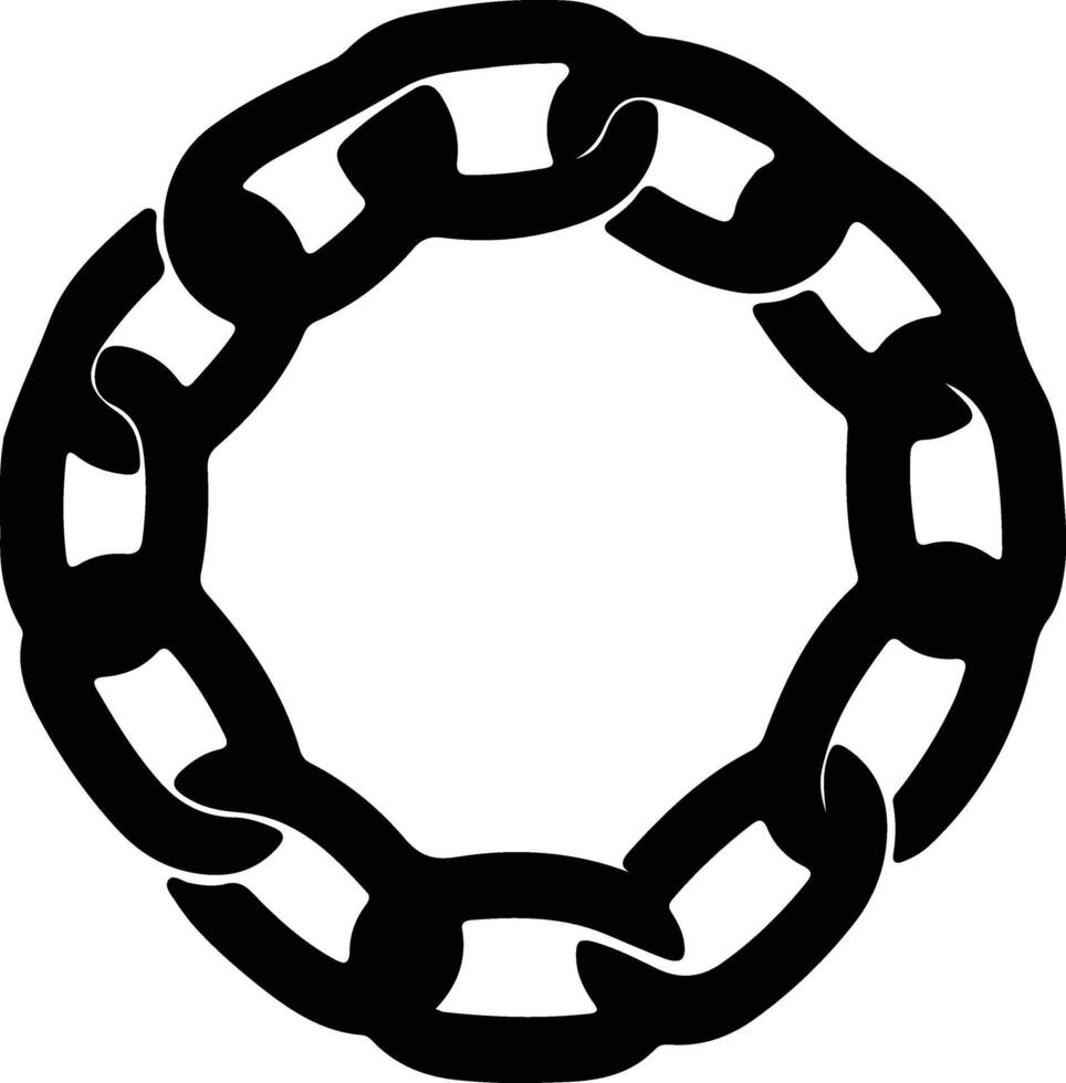 Chain icon  black silhouette vector