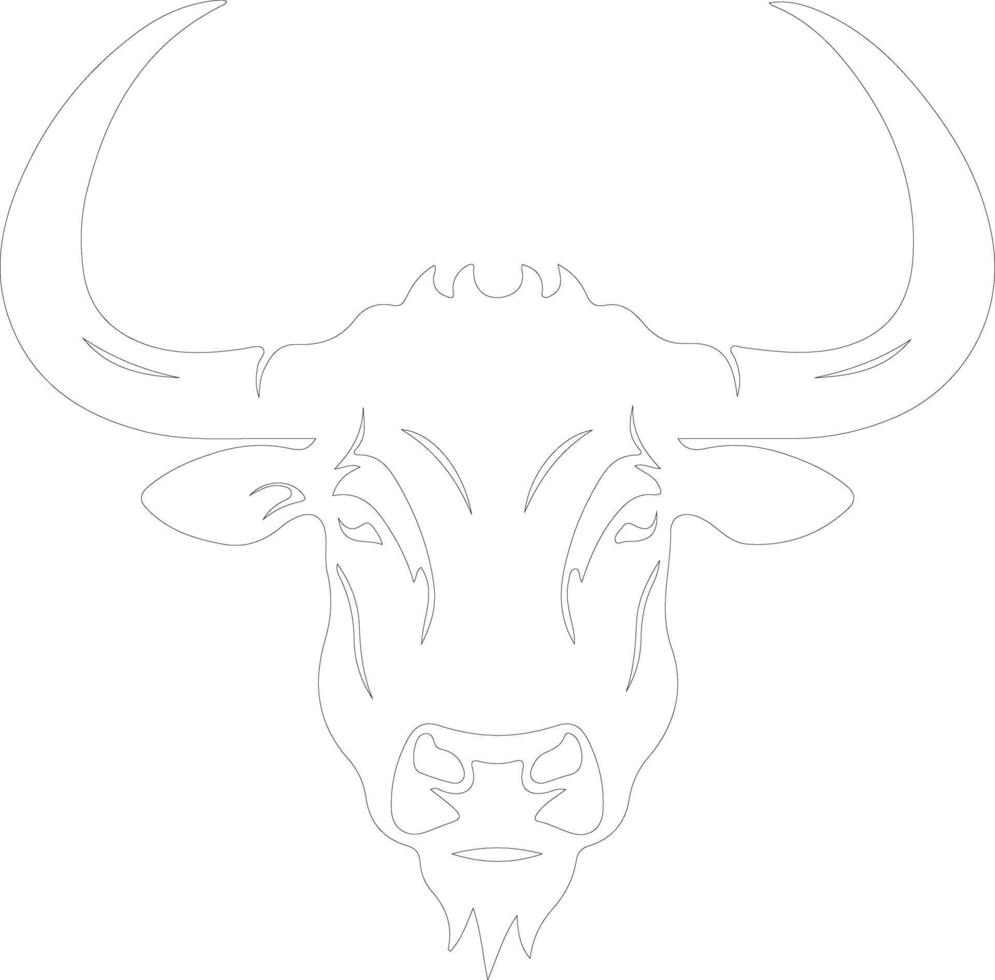 longhorn  outline silhouette vector