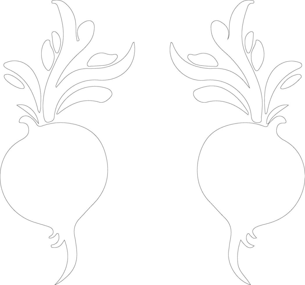 beets  outline silhouette vector