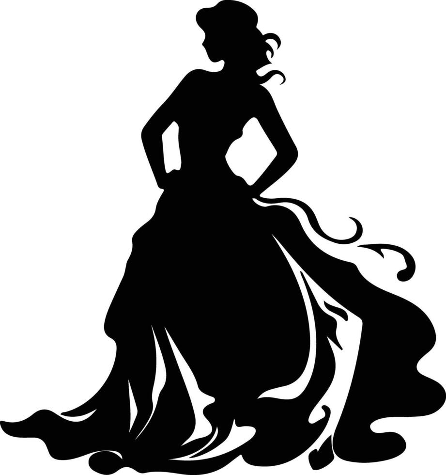 Costume  black silhouette vector