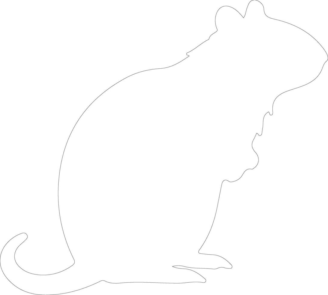 agouti  outline silhouette vector