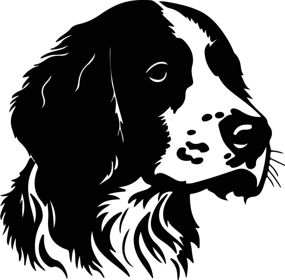 Brittany Spaniel  silhouette portrait vector