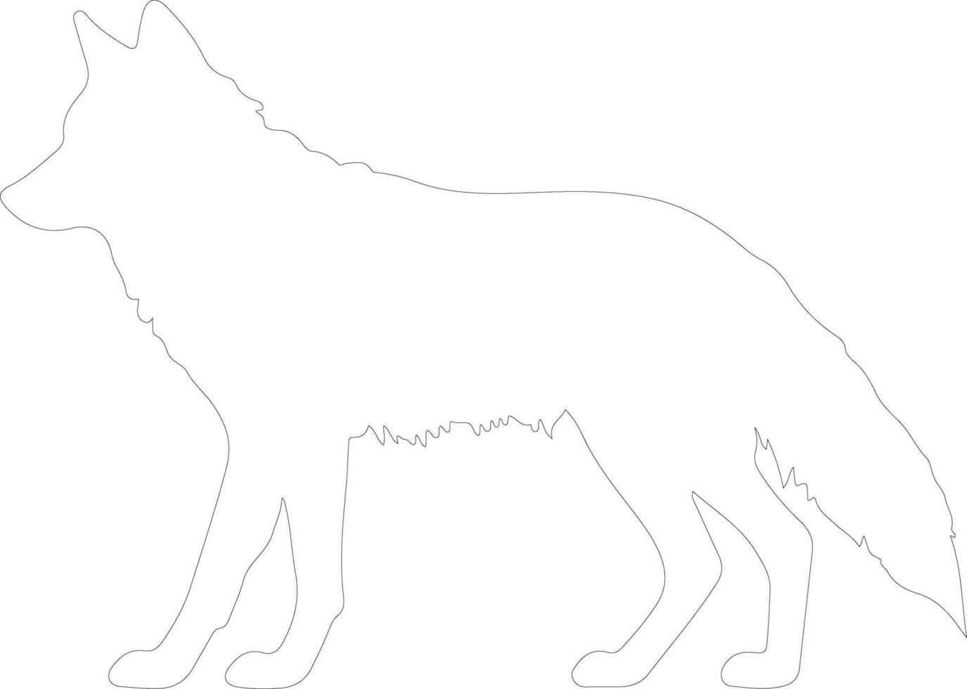 coyote outline silhouette vector