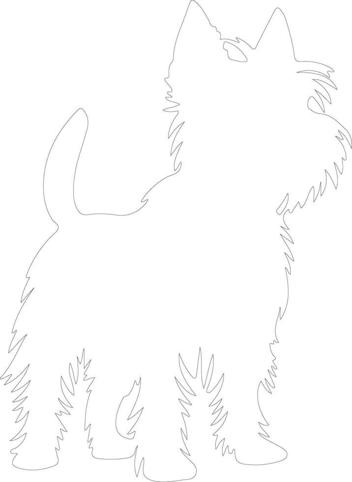 Australian Terrier  outline silhouette vector