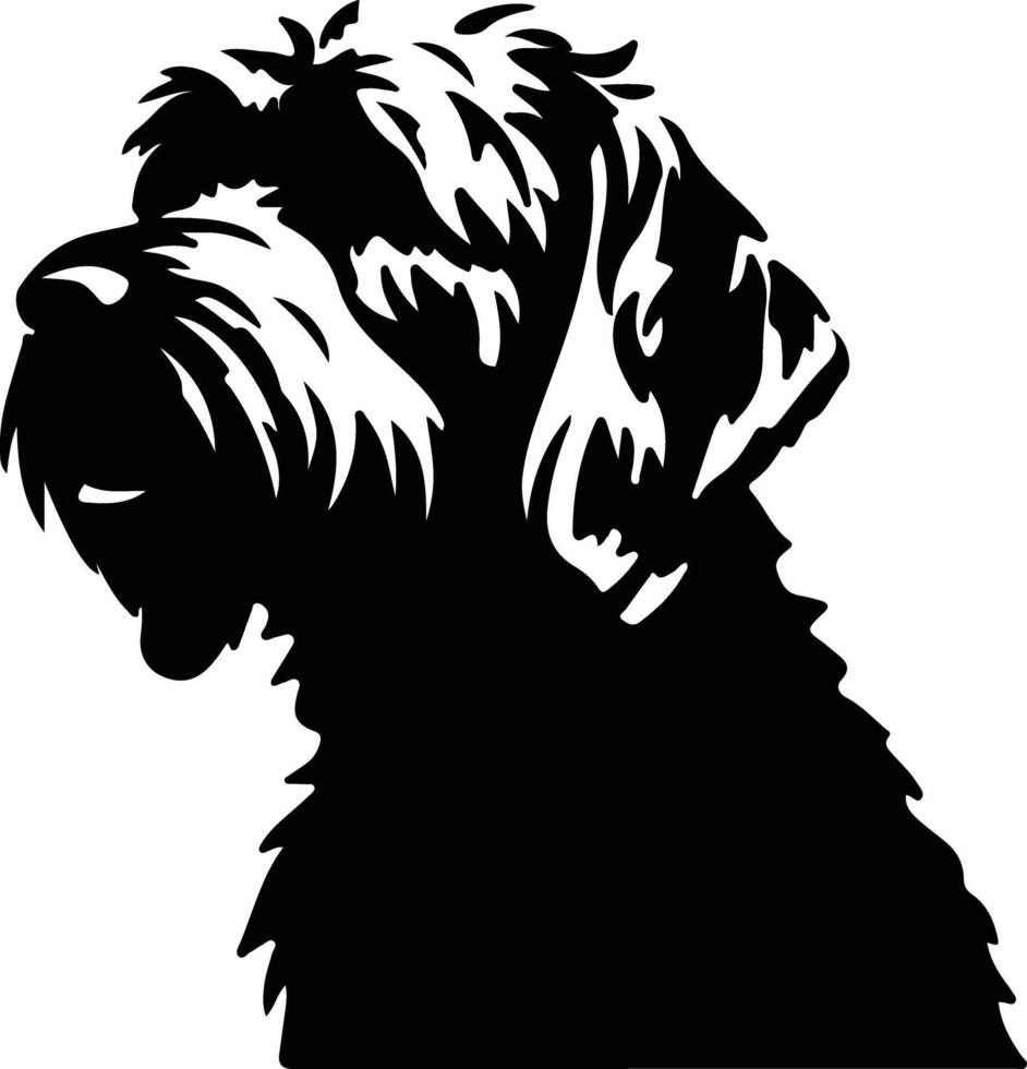 Goldendoodle  silhouette portrait vector