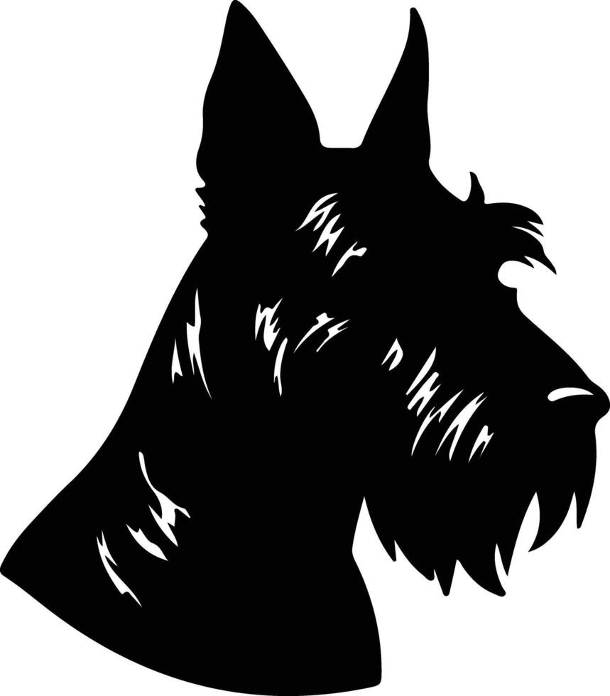 Scottish Terrier  silhouette portrait vector