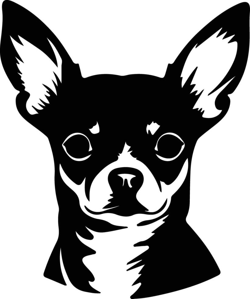 chihuahua silueta retrato vector