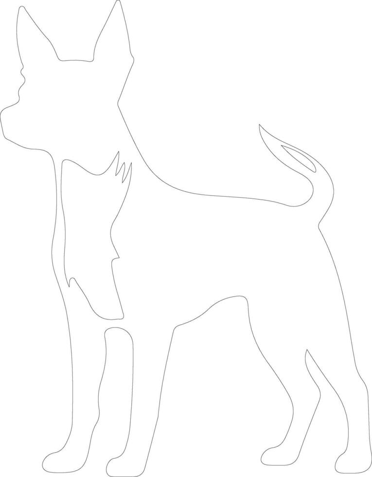 basenji contorno silueta vector