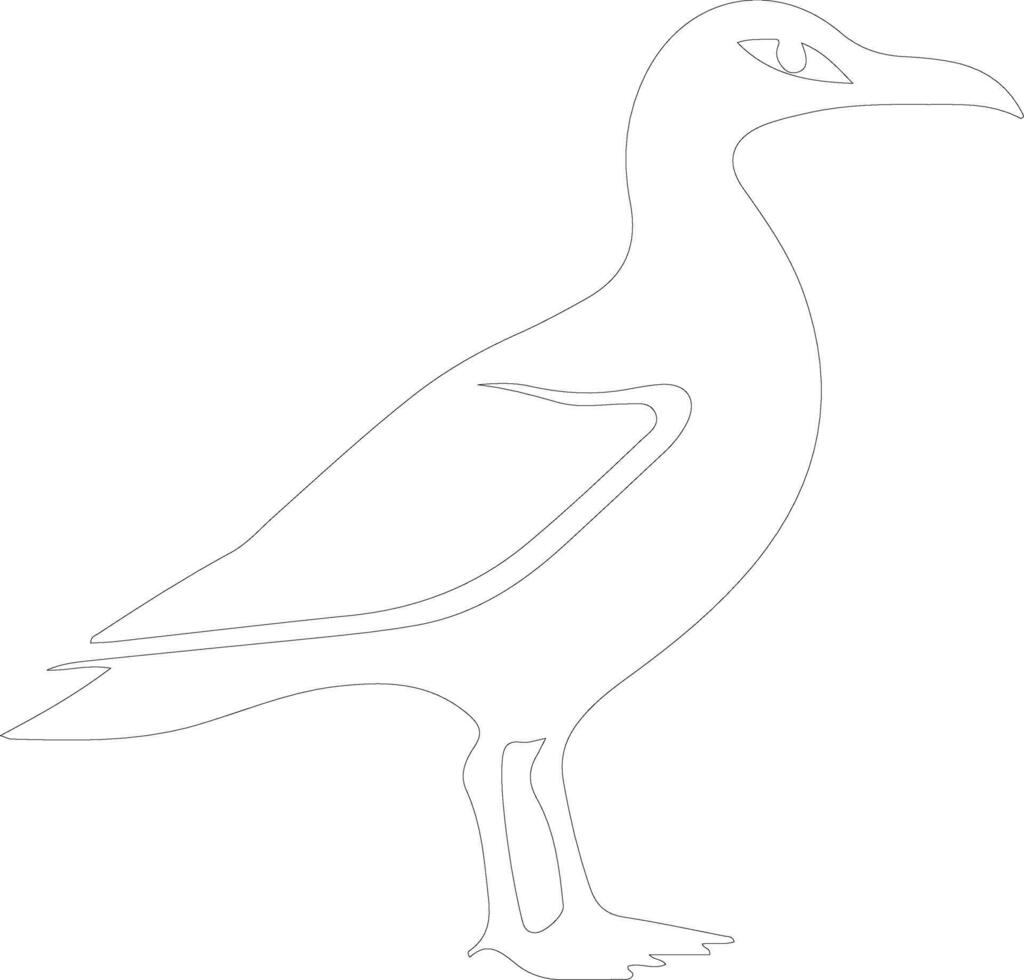 albatross  outline silhouette vector