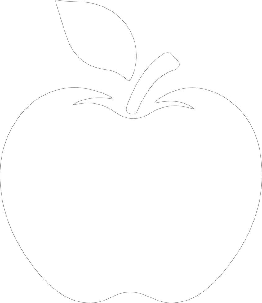 apple  outline silhouette vector