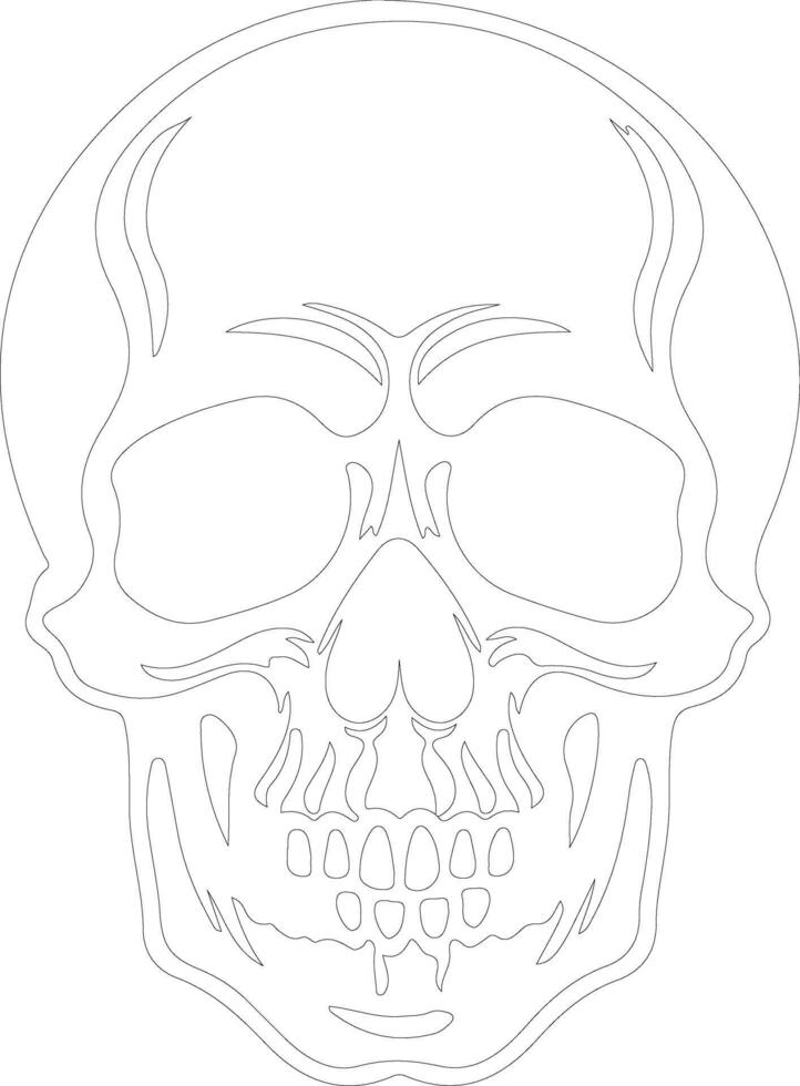 scull  outline silhouette vector