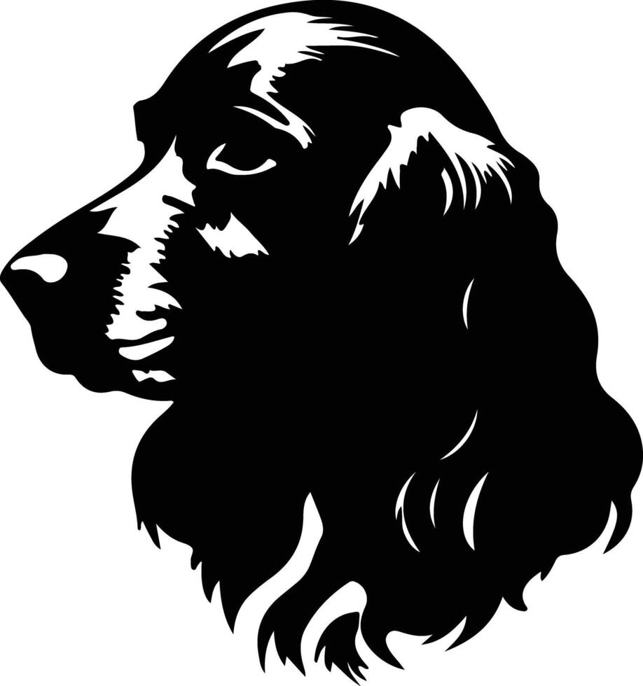 cocker spaniel negro silueta vector