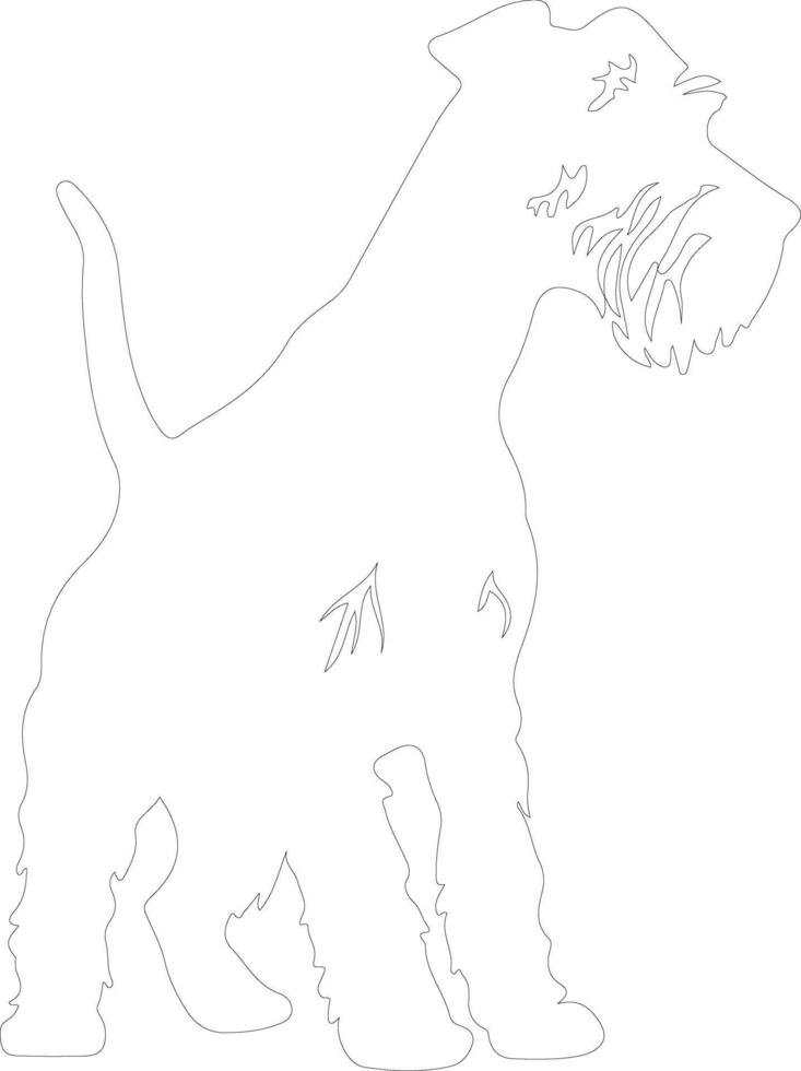 Airedale Terrier  outline silhouette vector