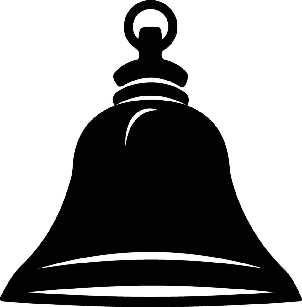 campana icono negro silueta vector