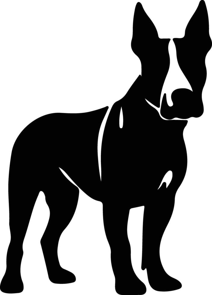 Bull Terrier   black silhouette vector