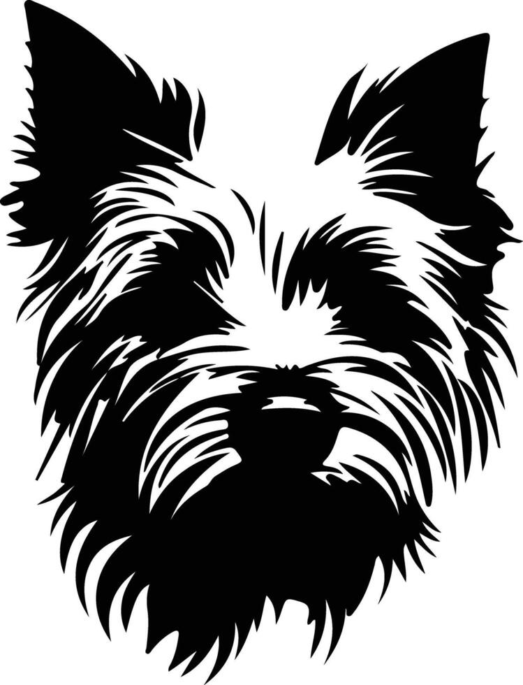 Australian Terrier  silhouette portrait vector