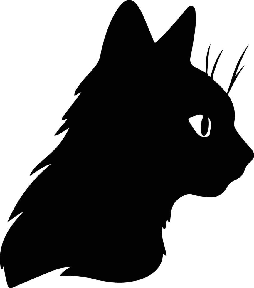 Bambino Cat  silhouette portrait vector