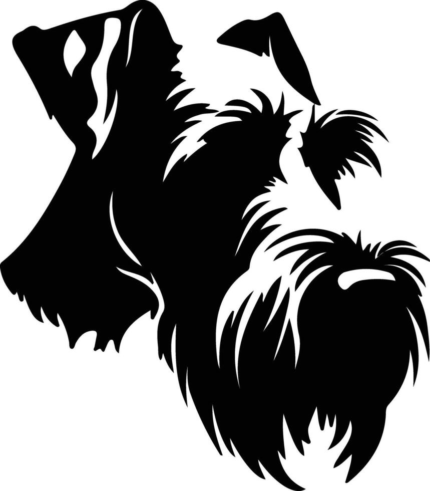 estándar Schnauzer negro silueta vector