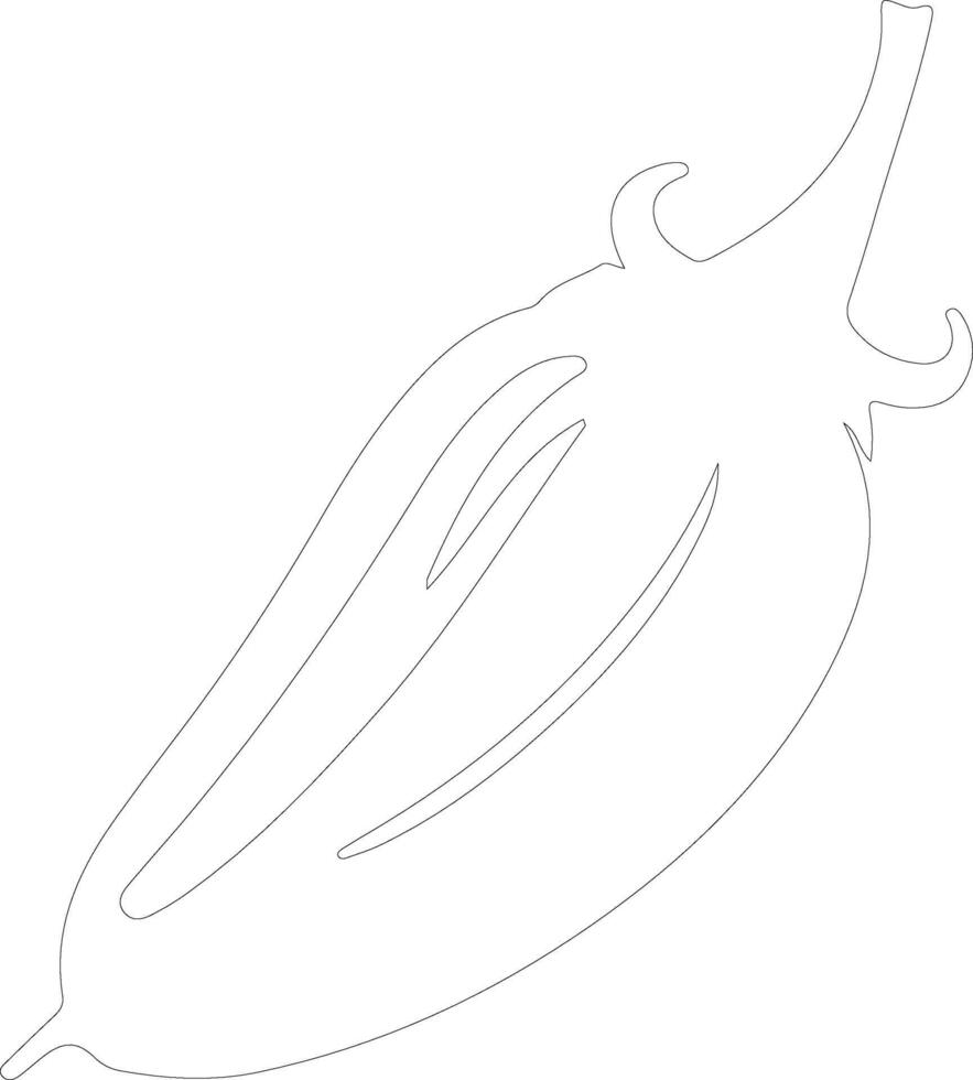eggplant  outline silhouette vector