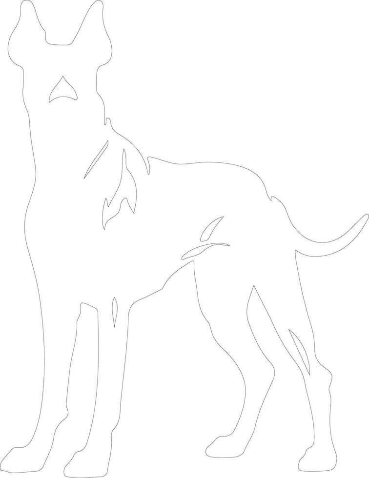 Great Dane  outline silhouette vector