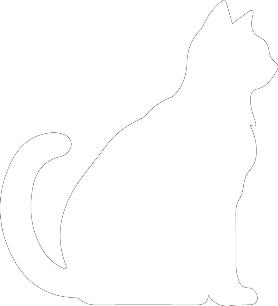 cat outline silhouette vector