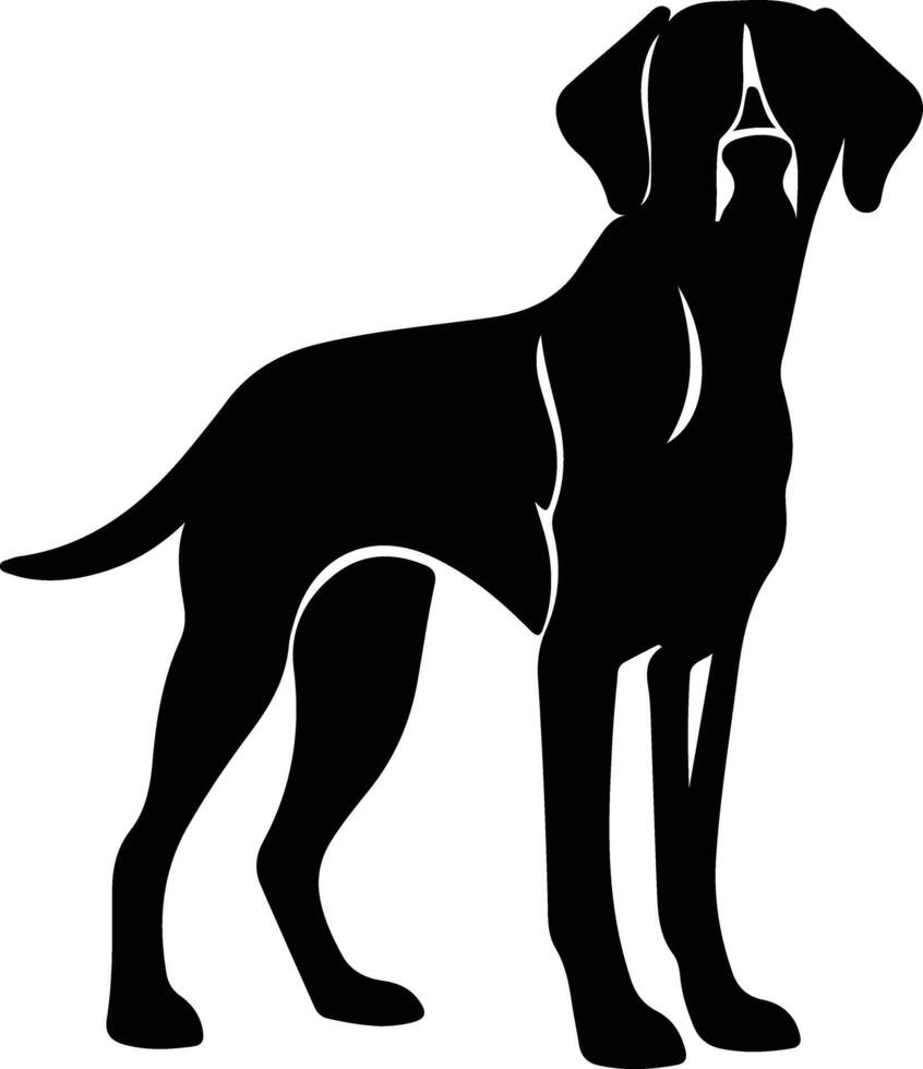 Weimaraner black silhouette vector