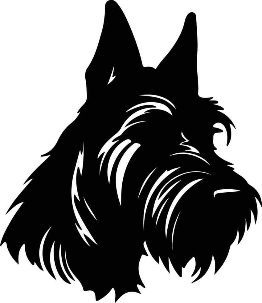 Scottish Terrier  silhouette portrait vector