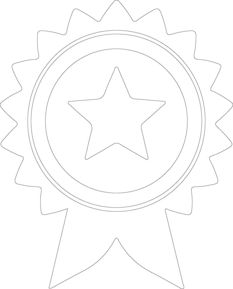 Award icon  outline silhouette vector