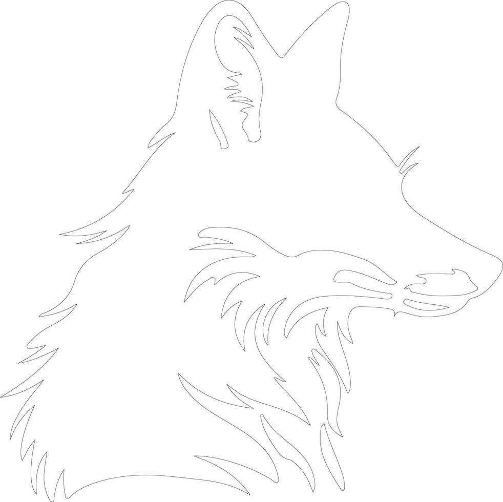 fox    outline silhouette vector