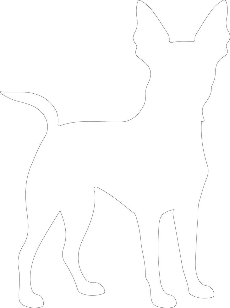 Miniature Pinscher  outline silhouette vector