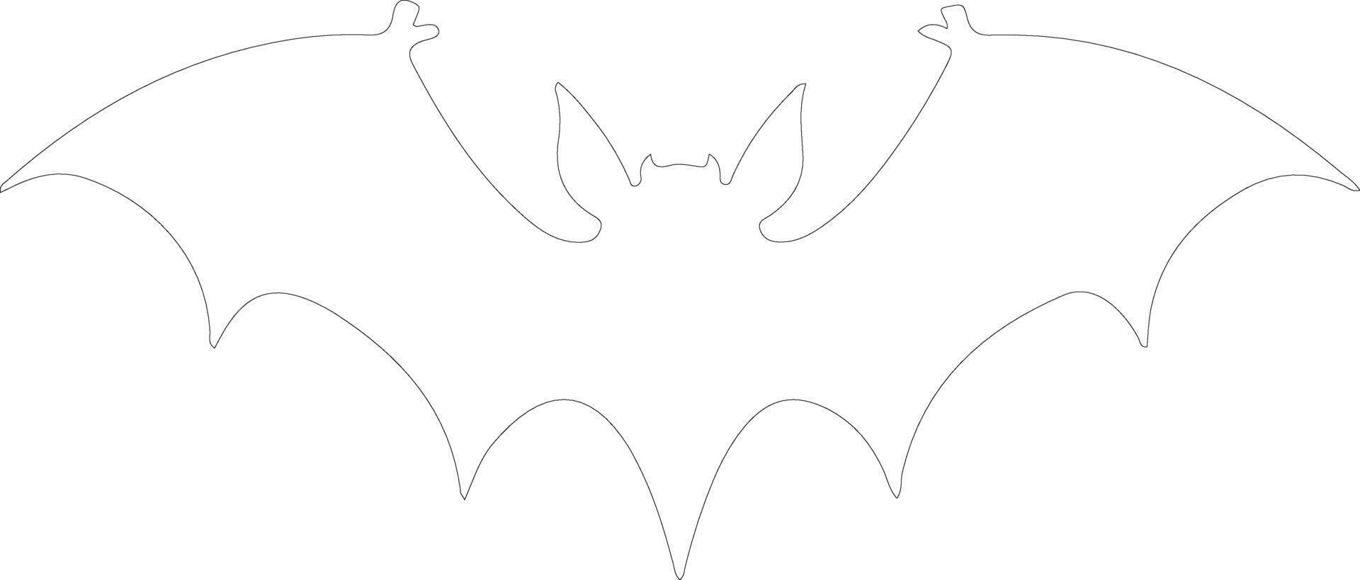 vampire bat  outline silhouette vector
