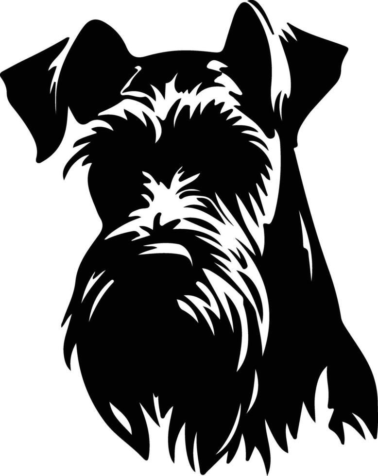 Standard Schnauzer  silhouette portrait vector