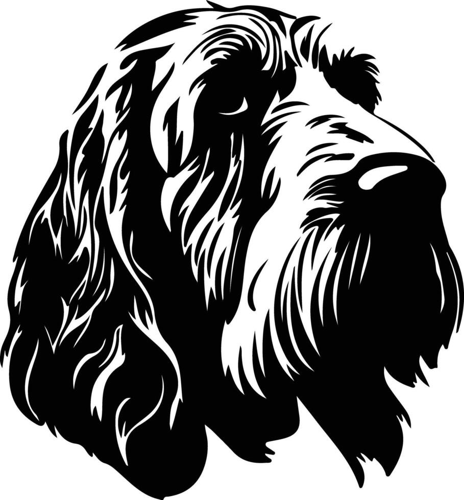 Spinone Italiano  silhouette portrait vector