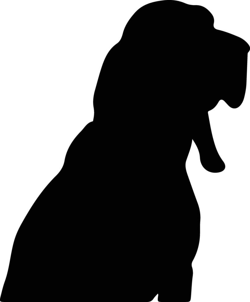 Bloodhound   black silhouette vector