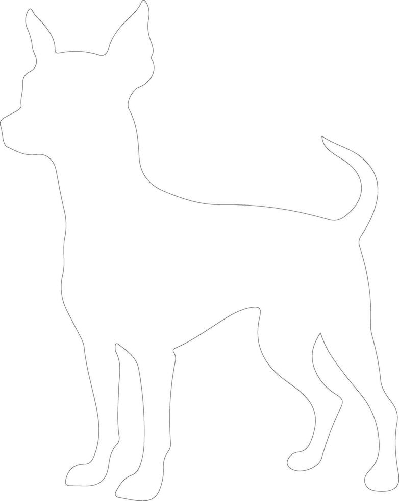 miniatura pinscher contorno silueta vector