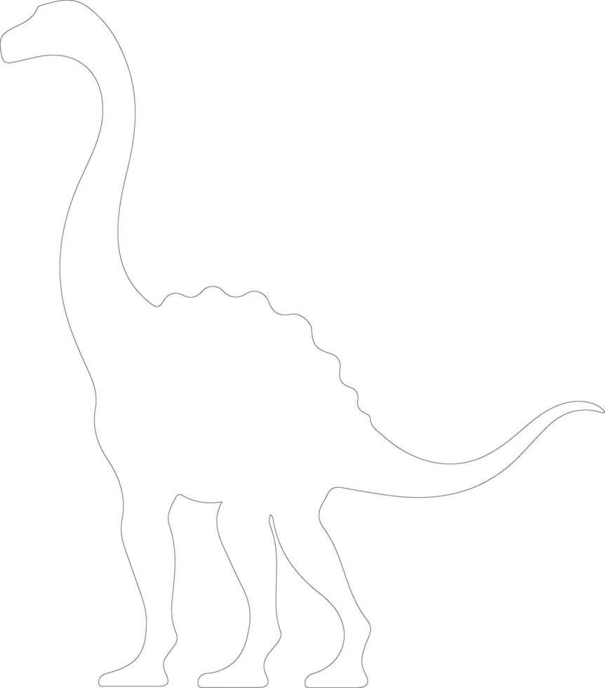 Apatosaurus  outline silhouette vector