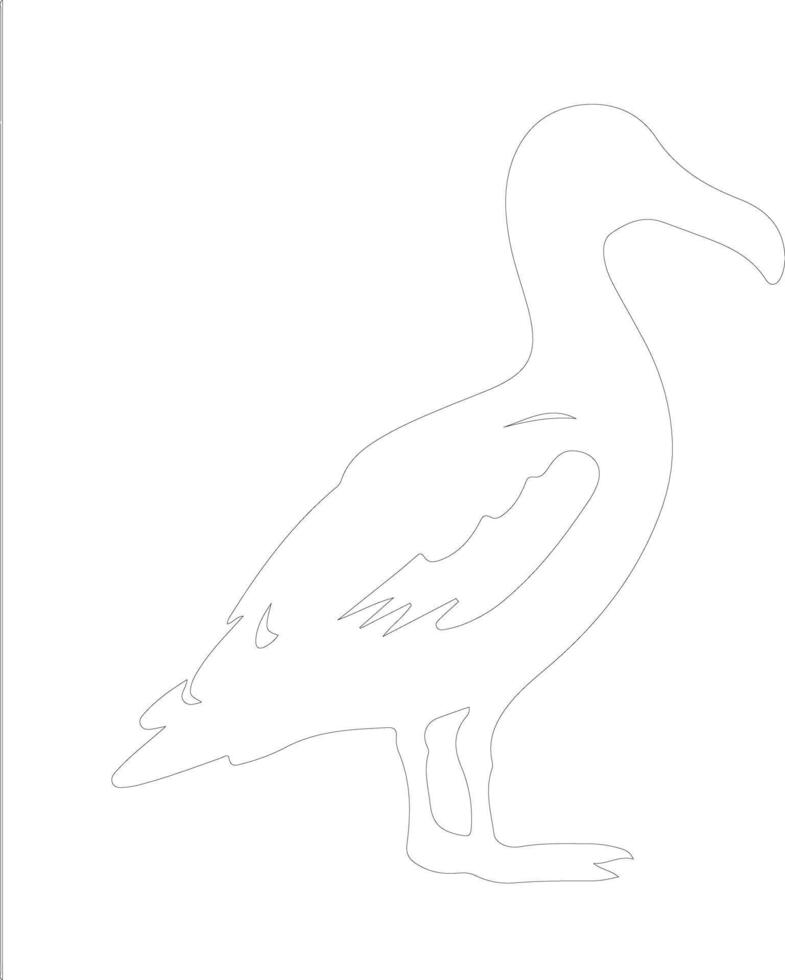 albatross  outline silhouette vector