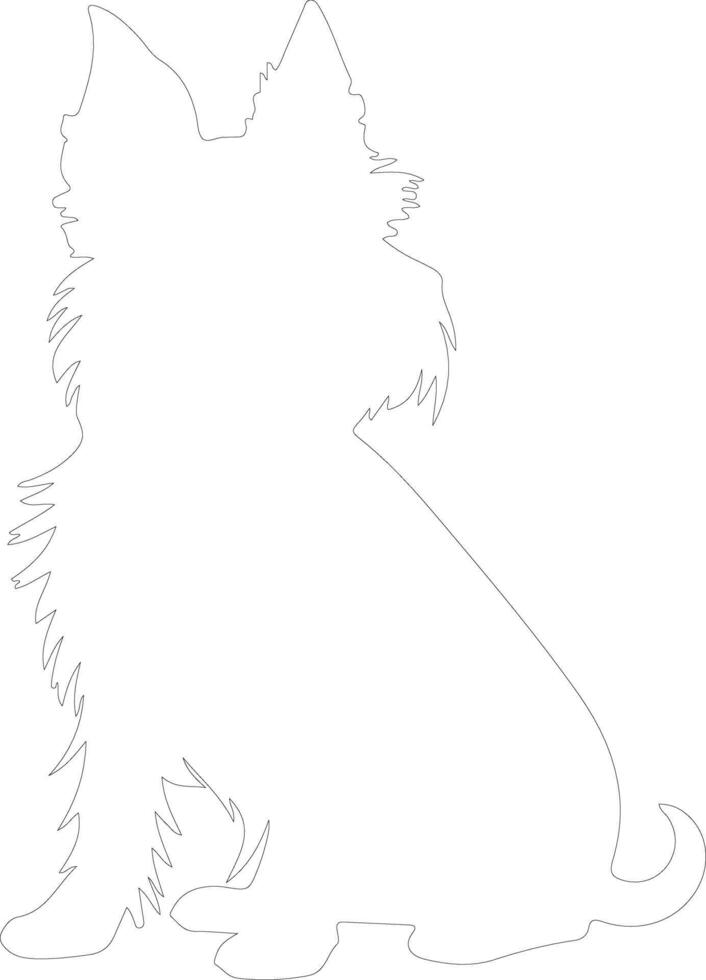 Australian Terrier  outline silhouette vector