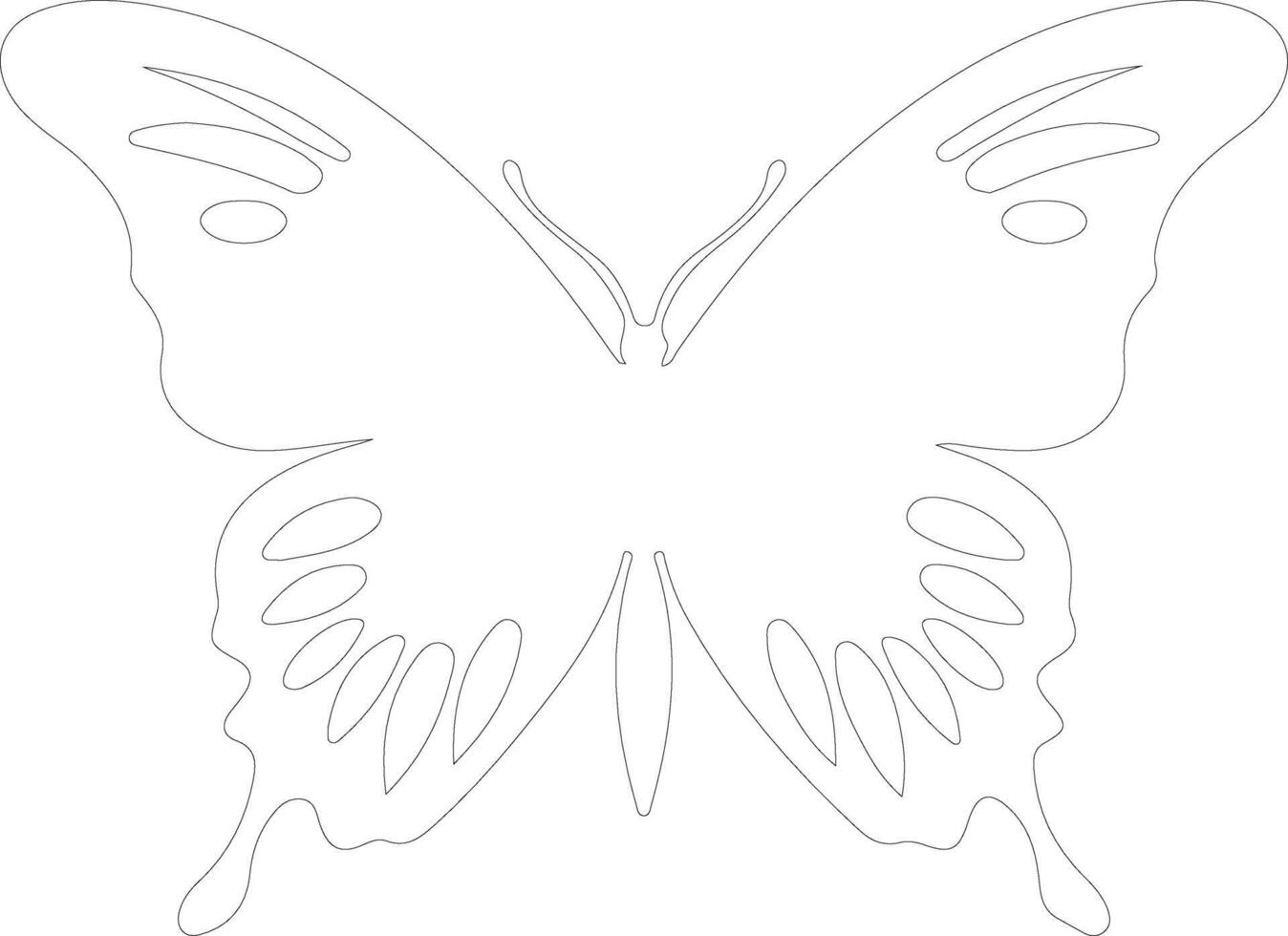 ulises mariposa contorno silueta vector