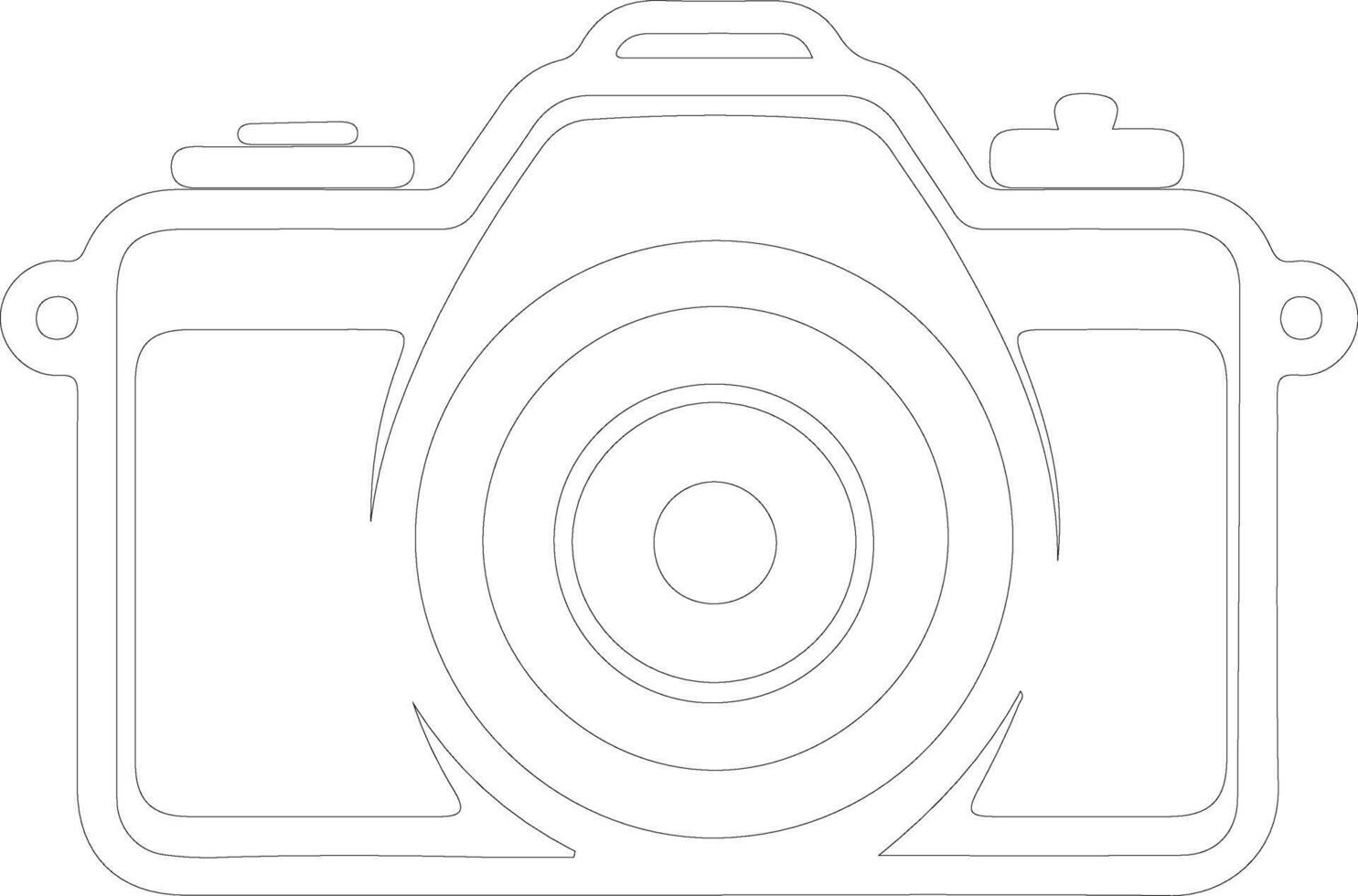 Camera icon  outline silhouette vector
