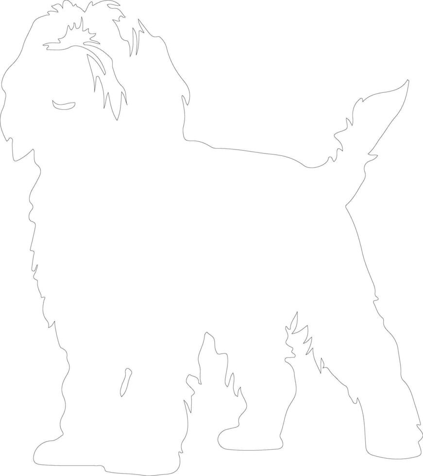 Otterhound  outline silhouette vector