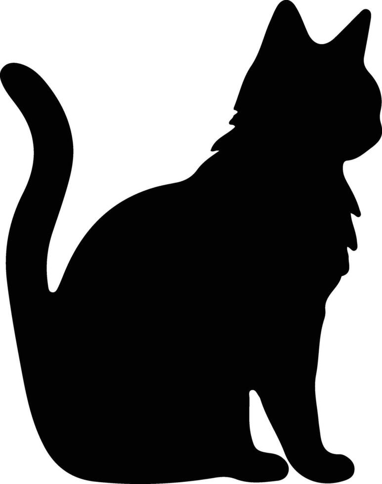 Foldex Cat  black silhouette vector