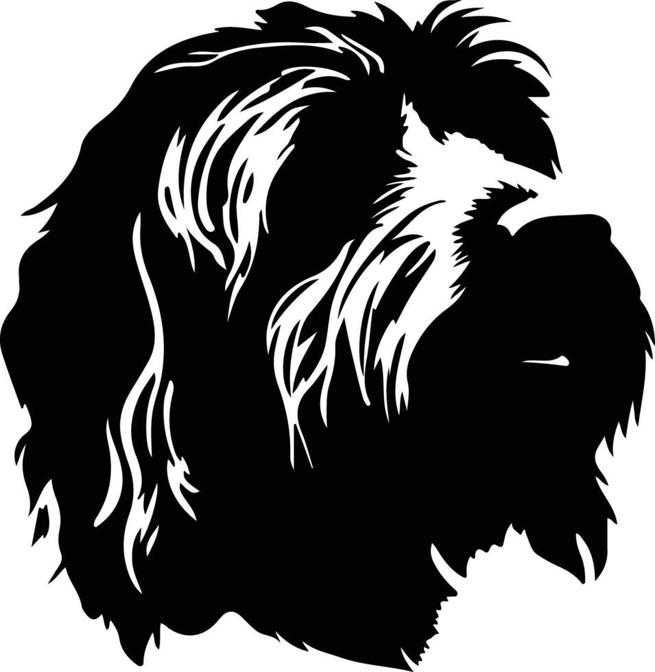 Otterhound  silhouette portrait vector