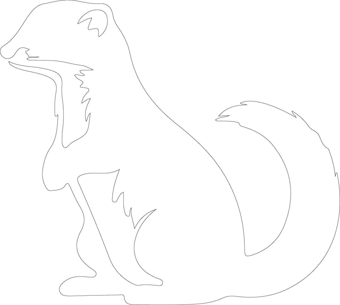 weasel  outline silhouette vector