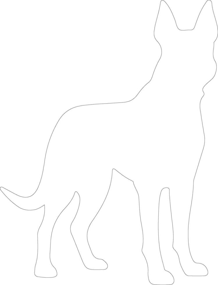 Belgian Malinois  outline silhouette vector