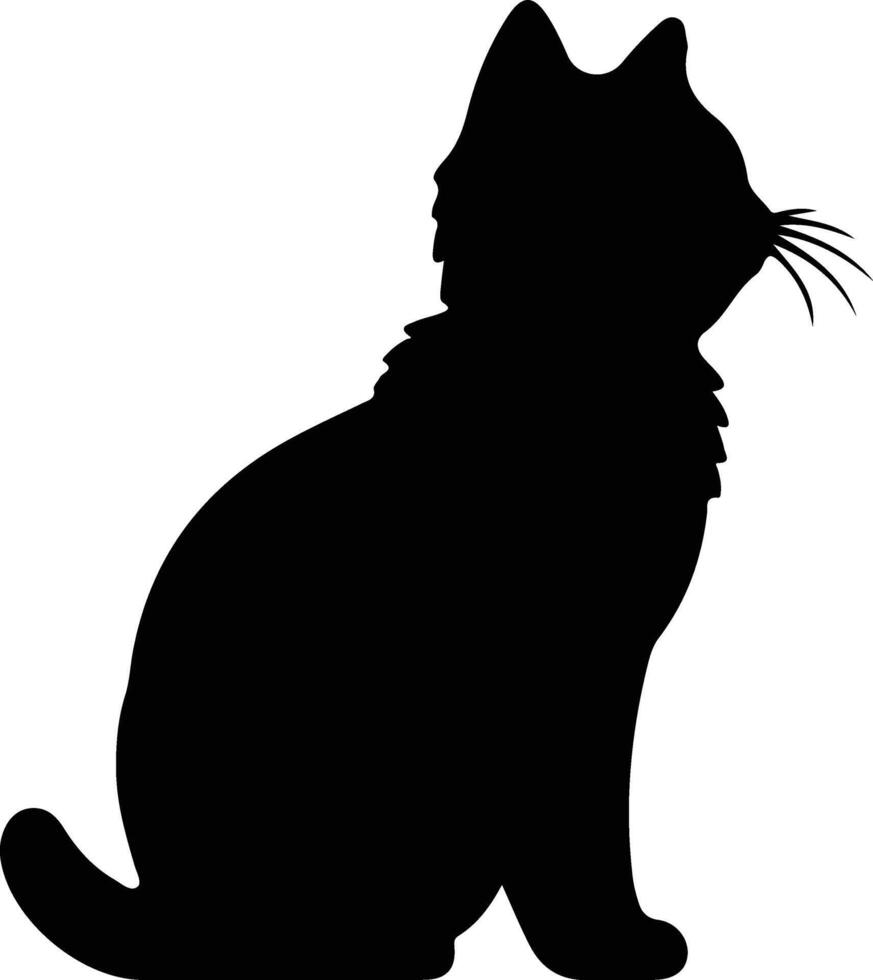 Munchkin gato negro silueta vector