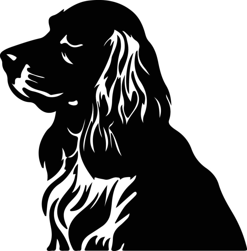 American Cocker Spaniel  black silhouette vector